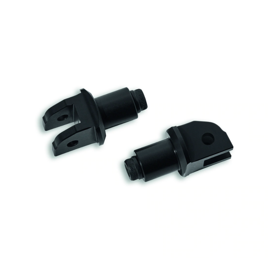 Ducati by Rizoma Foot Peg Adapter Set Billet Aluminum Black