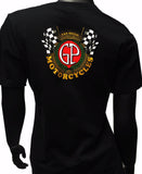 GP and Ducati 1980s Style Logo Women's Crew Style T-Shirt Black  