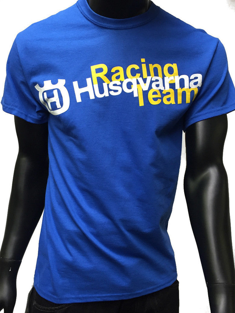 GP and Husqvarna Logo Men's T-Shirt Blue