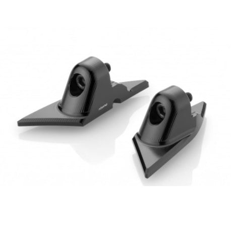 Rizoma Mirror Adapter Set in Black for Panigale V2