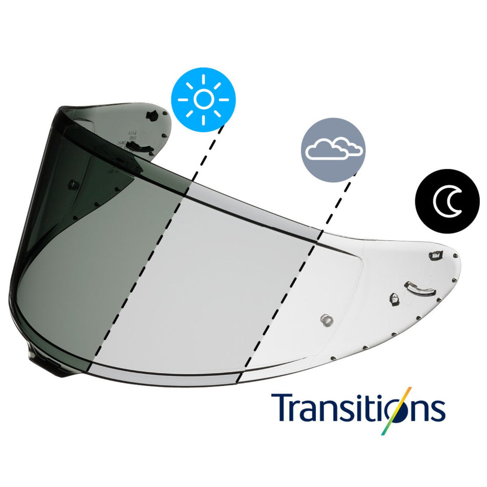 SHOEI TRANSITIONS® CWR-F2 Transitions® Pinlock® Ready Face Shield