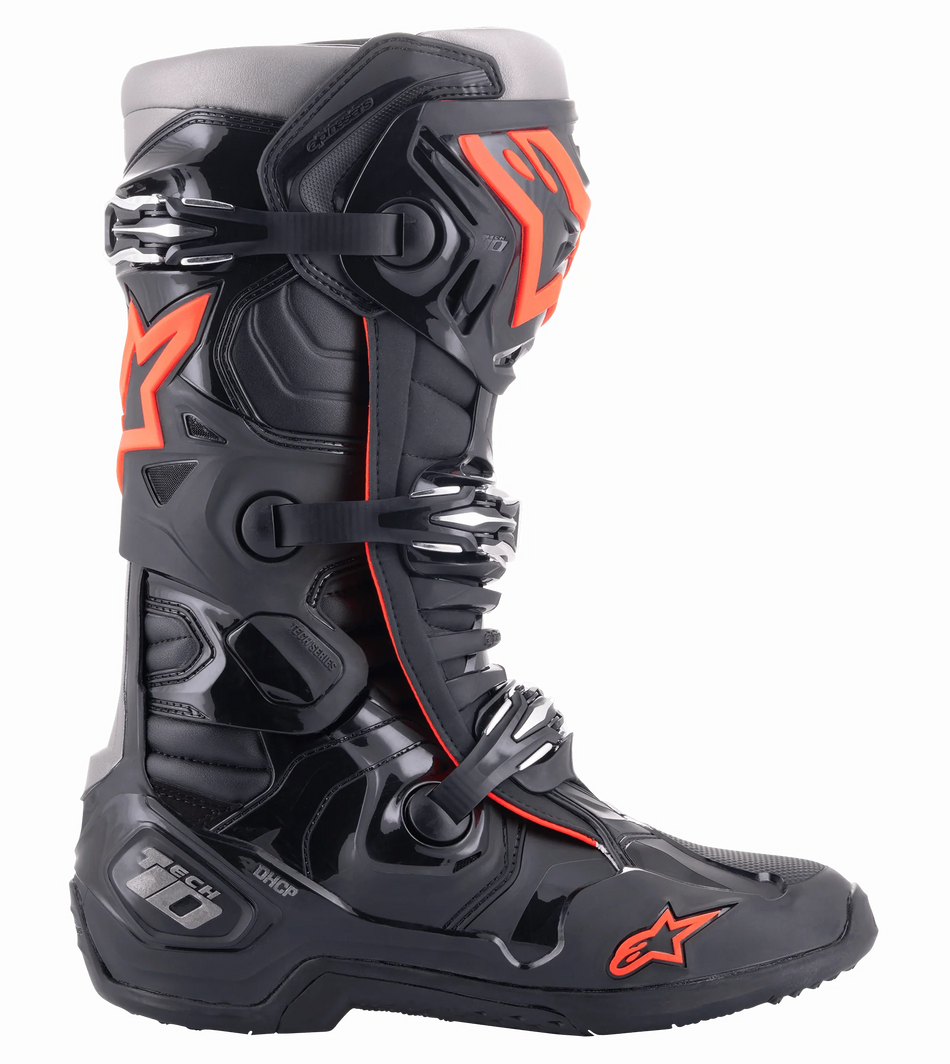 Alpinestars Tech 10 Boots - Black/Red Fluo
