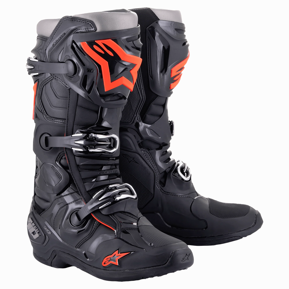 Alpinestars Tech 10 Boots - Black/Red Fluo