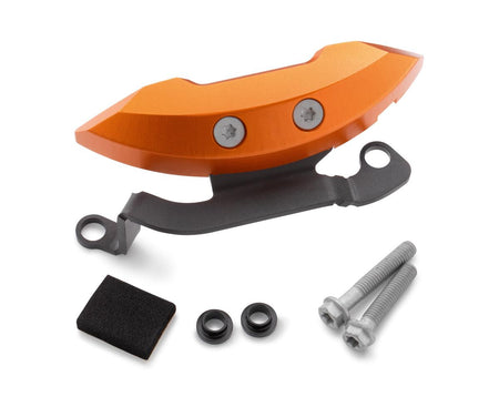 detailed uninstalled photo of ktm clutch cover in orange showing installation hardware for 790/890 Adventure & 790/890 Duke