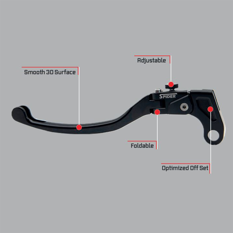 Spider Racing Folding & Adjustable Clutch Lever Aprilia RS 660 / Tuono 660 / Tuono V4 / RSV4
