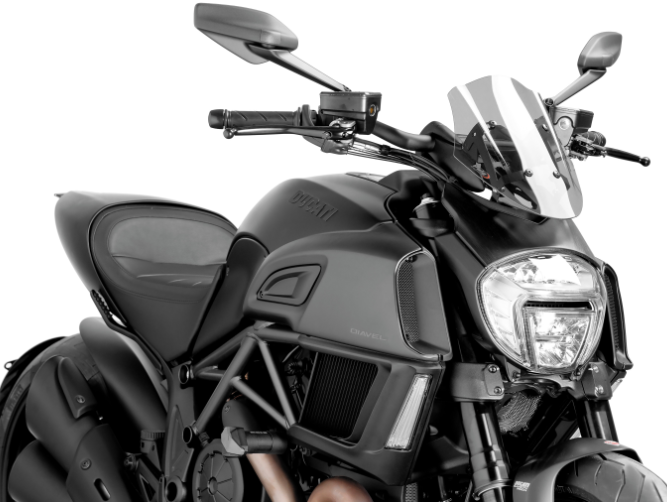 Puig Generation Sport Naked Smoke Windshield for Ducati Diavel