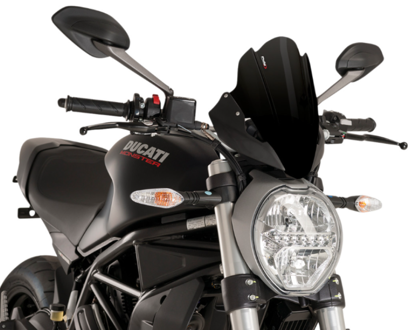 Puig Z-Racing Black Windscreen for Ducati Monster