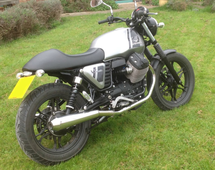 Mistral Conical Slip-On SS Polished for Moto Guzzi V7/V7 II Stone