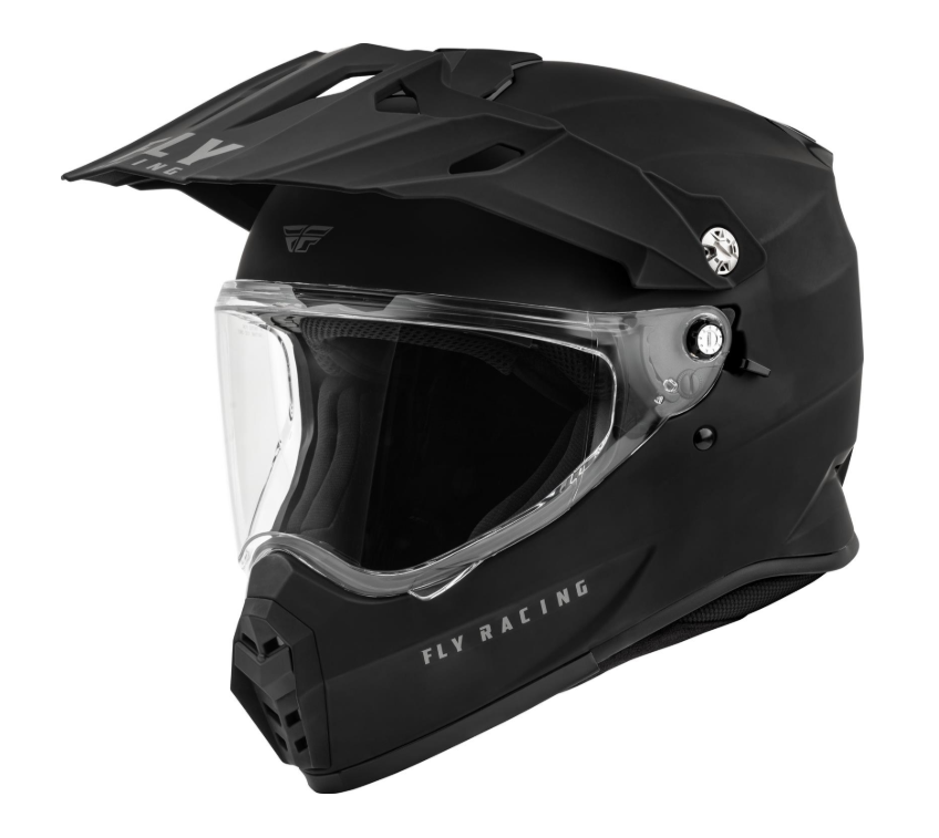 FLY Racing Trekker Solid Matte Black Helmet