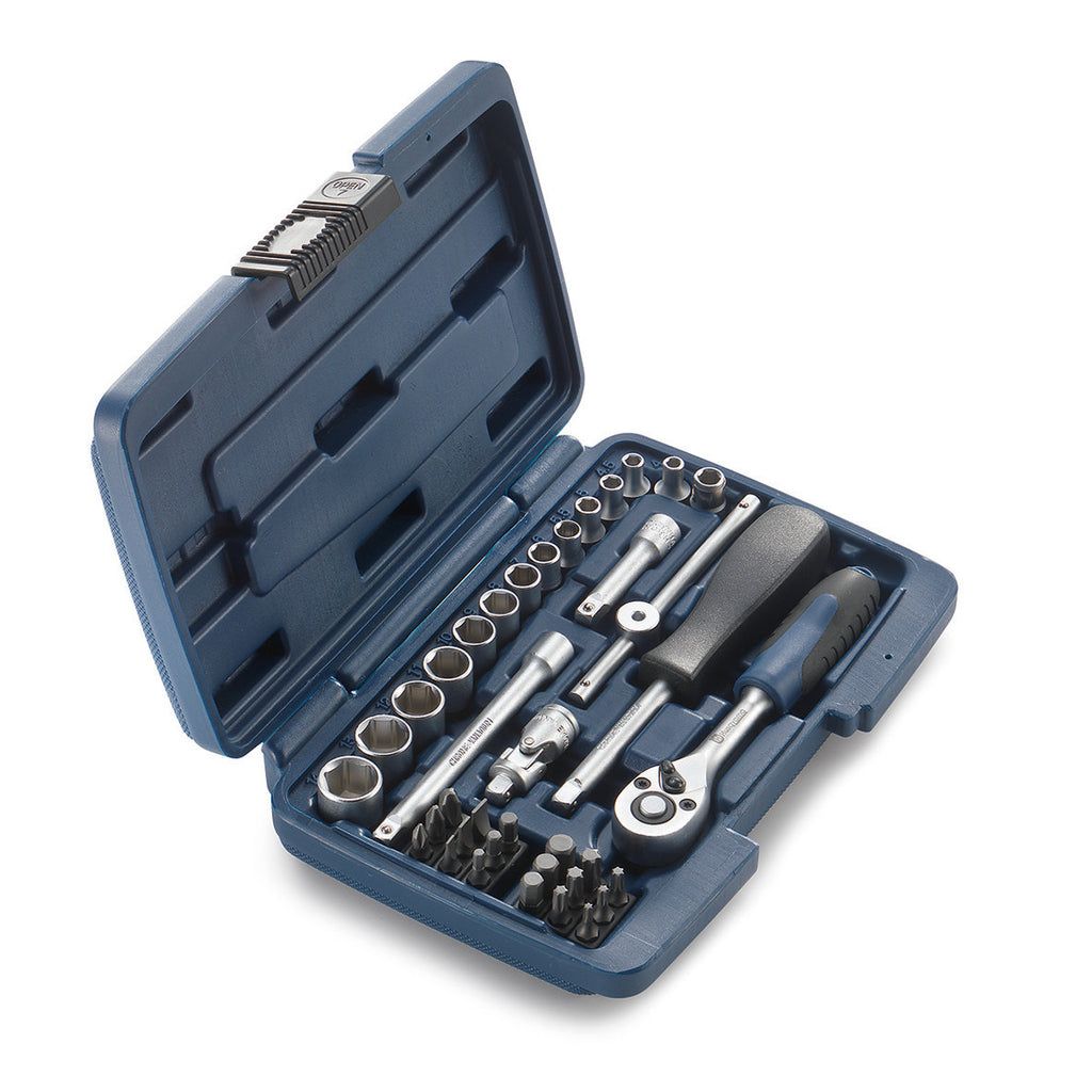 00029098500 Husaqvarna thirty eight piece toolbox in blue