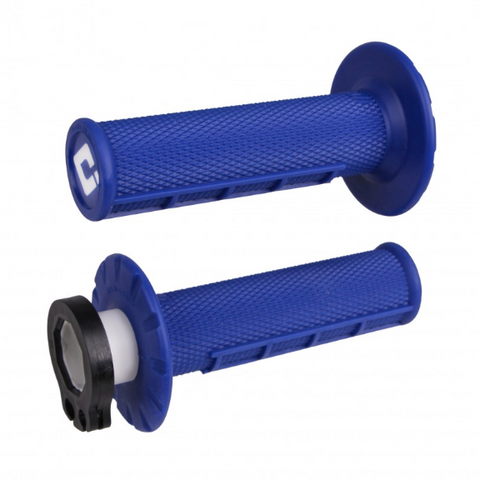 ODI MX V2 lock-on half-waffle grip set, blue