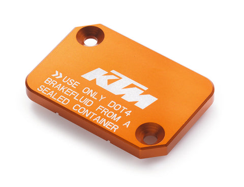 KTM Front Brake Reservoir Cap, Orange Aluminum for RC390 2014+