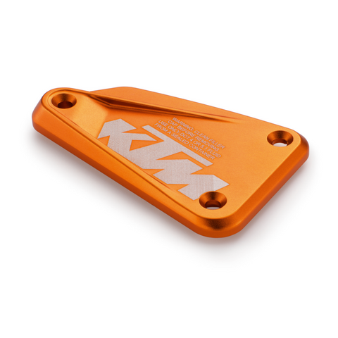 KTM Brake Reservoir Cover in billet aluminum orange for 790 Adventure 2019-20, 890 Adventure 2021