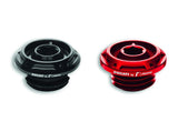 Ducati Performance Billet Aluminum Oil Filler Plug, Black or Red, Panigale V4 2018-21