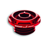 Ducati by Rizoma Billet Aluminum Oil Filler Plug, Black or Red, Desert X