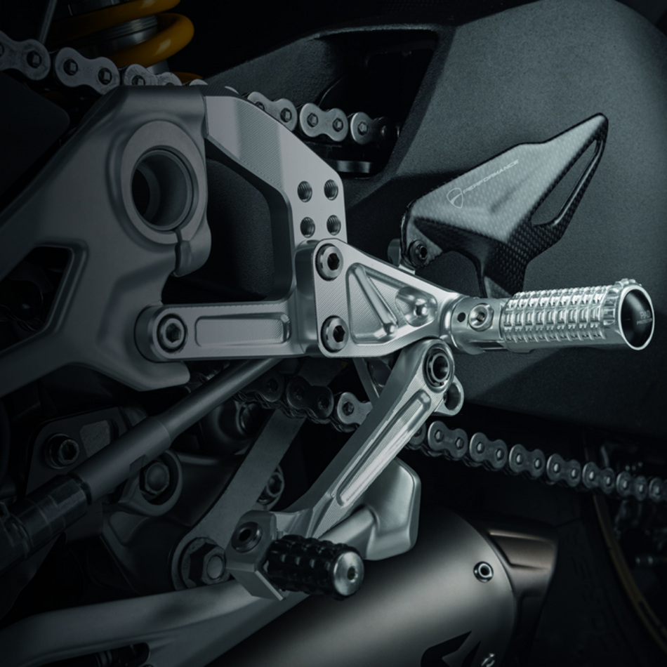 Ducati by Rizoma Adjustable Aluminum Rearsets for Streetfighter V4 / V4 S