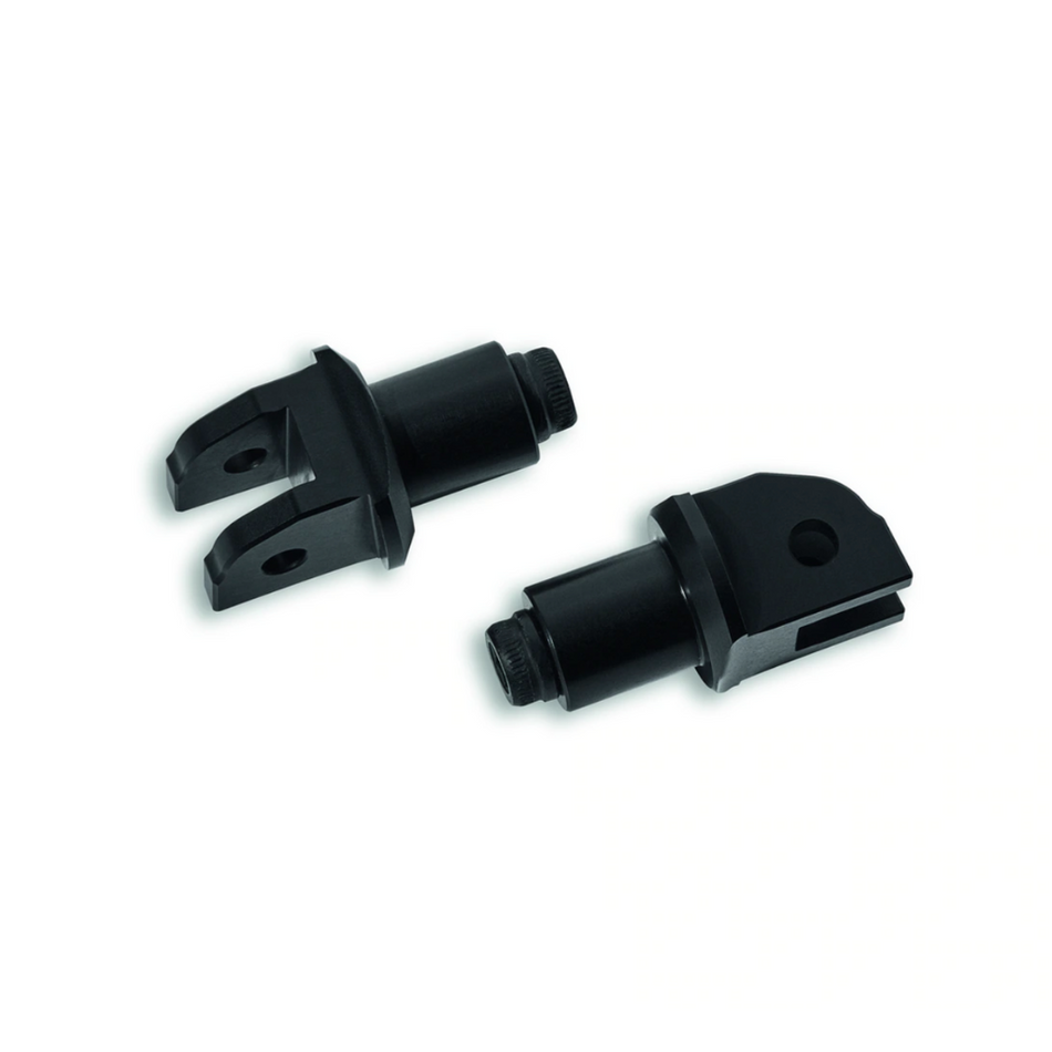 Ducati by Rizoma Foot Peg Adapter Set Billet Aluminum Black