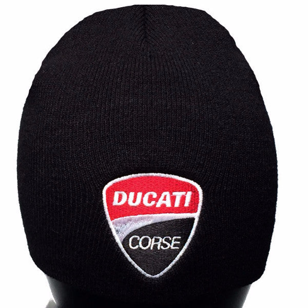 GP and Ducati Corse Logo Beanie Black