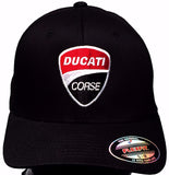 GP and Ducati Corse Logo Hat Black 