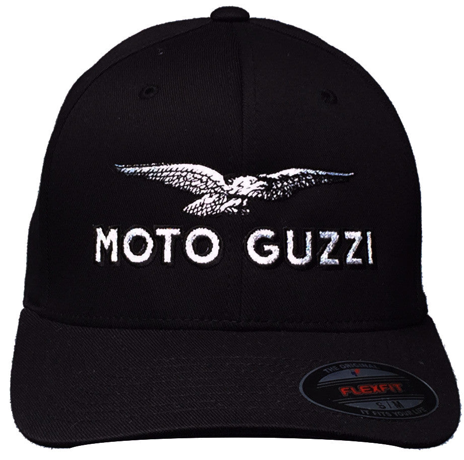 GP and Moto Guzzi Logo Hat Black 