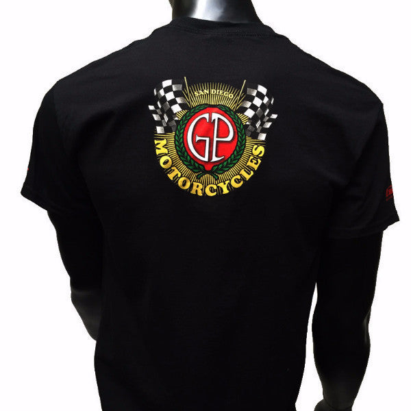GP and Ducati 1980s Style Logo Men's T-Shirt Black