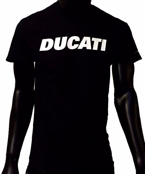 GP and Ducati Text Logo Men's T-Shirt Black