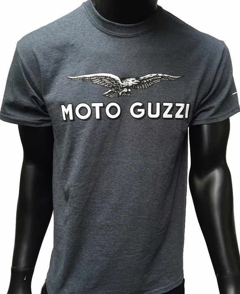 GP and Moto Guzzi Logo Men's T-Shirt Gray