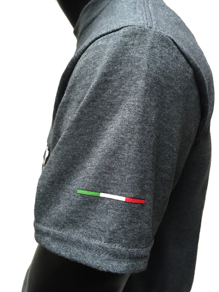 GP and Moto Guzzi Logo Men's T-Shirt Gray