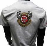 GP and Ducati Moto Logo Men's T-Shirt Gray   