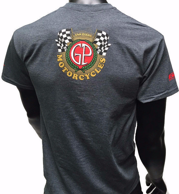 GP and MV Agusta Logo Men's T-Shirt Gray