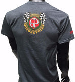 GP and Moto Guzzi Logo Men's T-Shirt Gray  
