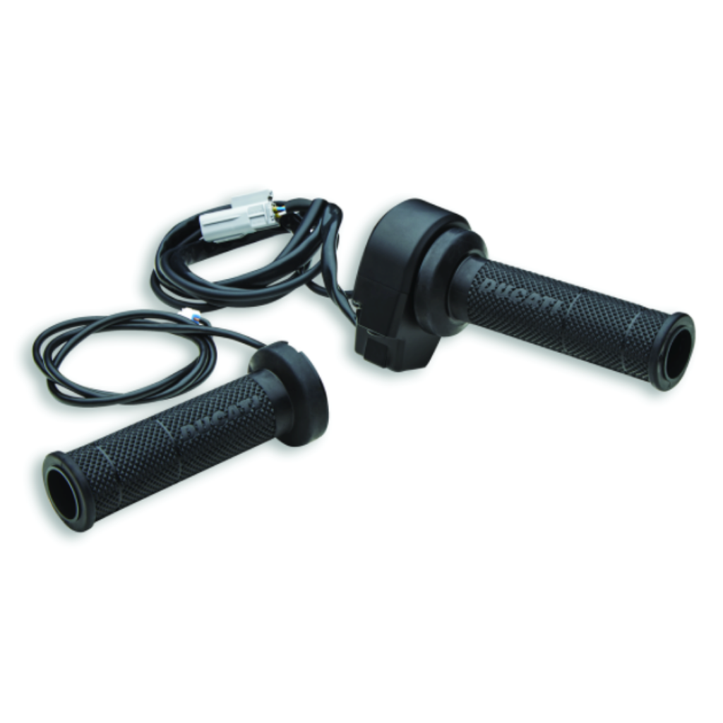 Ducati performance heated grips in black color for Desert X