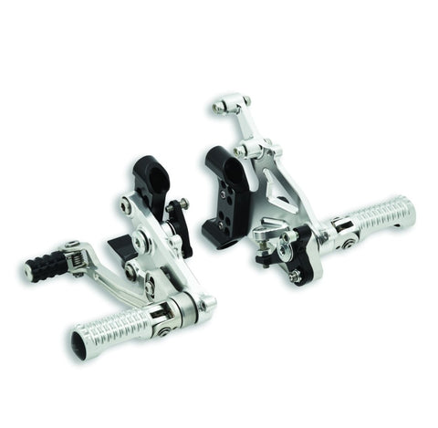 Ducati by Rizoma Adjustable Rearsets in Silver for Panigale V2