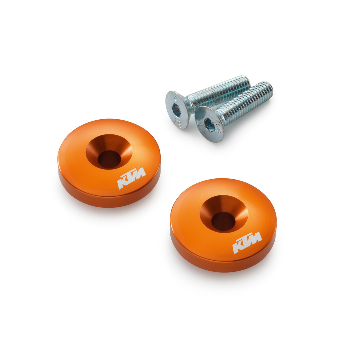 KTM Powerparts Aluminum Bar End Caps, Orange, RC 390 2014+