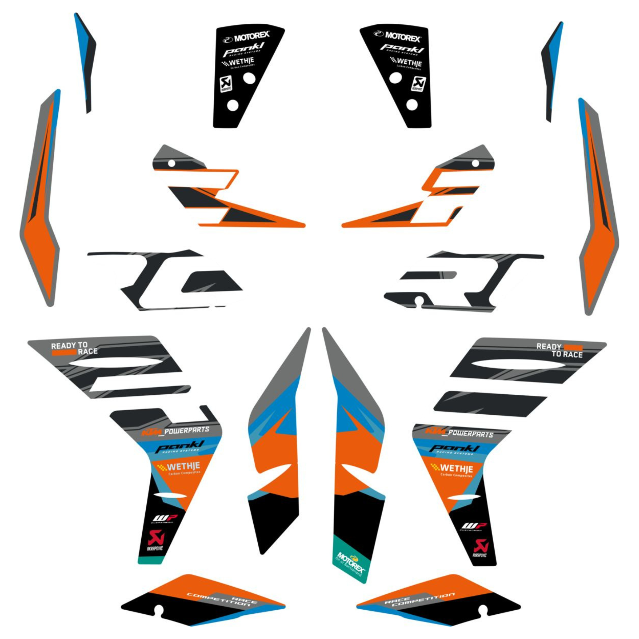 KTM Powerparts Factory Graphics Kit, RC 390 2022+