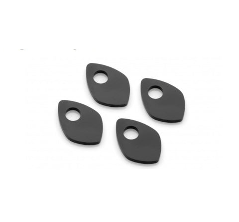 Rizoma Turn Signal Adapters in black PVC for Ducati Panigale V2