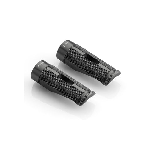 Rizoma Tapered Footpeg Set w/ Adapter, Silver or Black