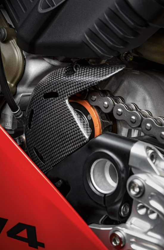 Ducati Performance Carbon Fiber Sprocket Cover for Streetfighter V4 & Panigale V4